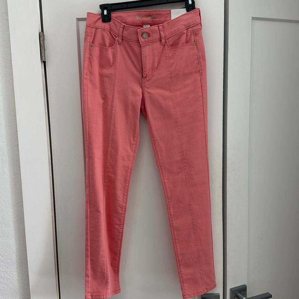 NWT White House black market slim ankle coral pants